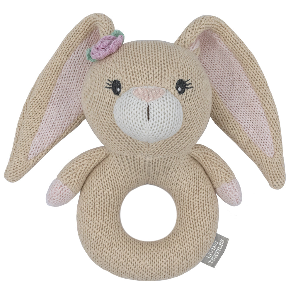 Living Textiles - Amelia the Bunny Knitted Rattle