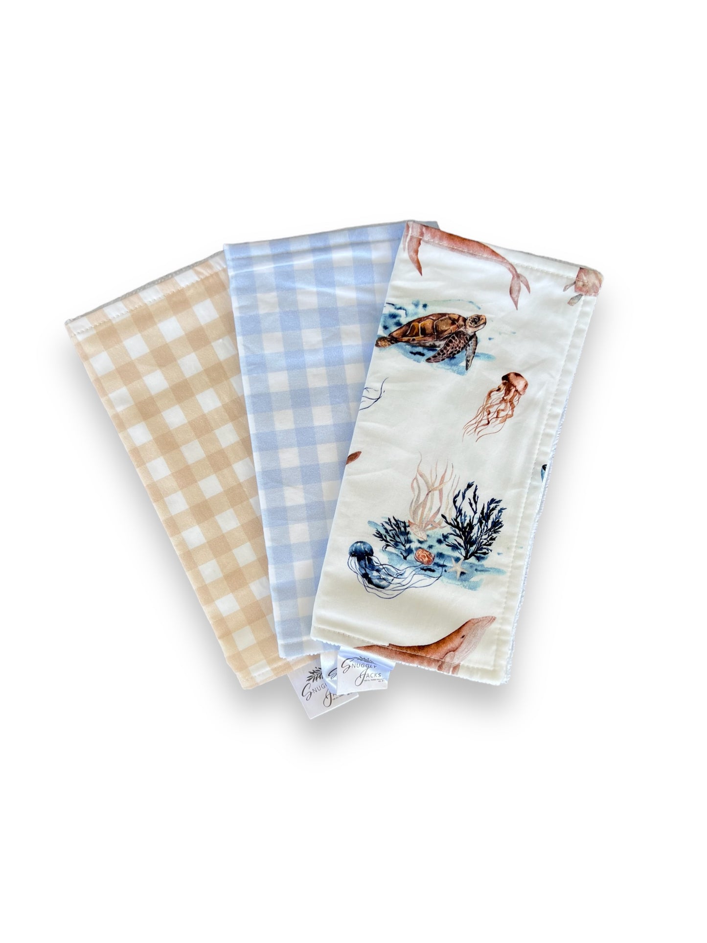 Snuggly Jacks Baby Bath Wash Cloths - 3 Pack